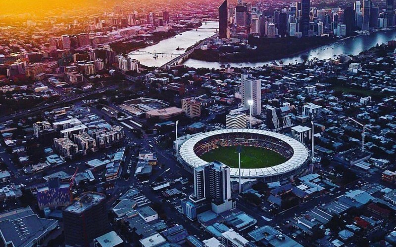 Gabba birdview landscape